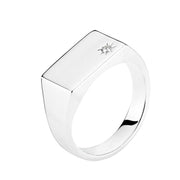 Ring with Zirconia in sterling silver (925)